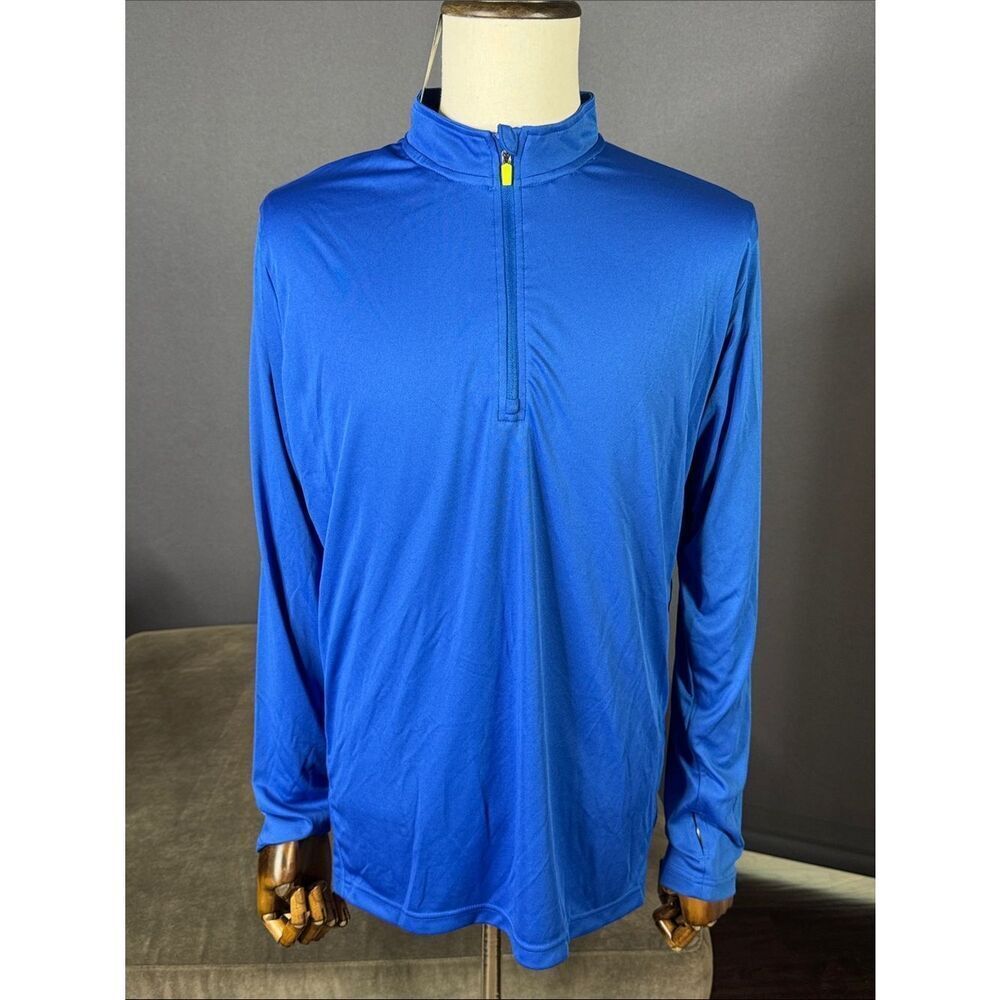 Men's Admiral Athletic Quarter-Zip Pullover Cobalt Blue VaporDraw LARGE NWT